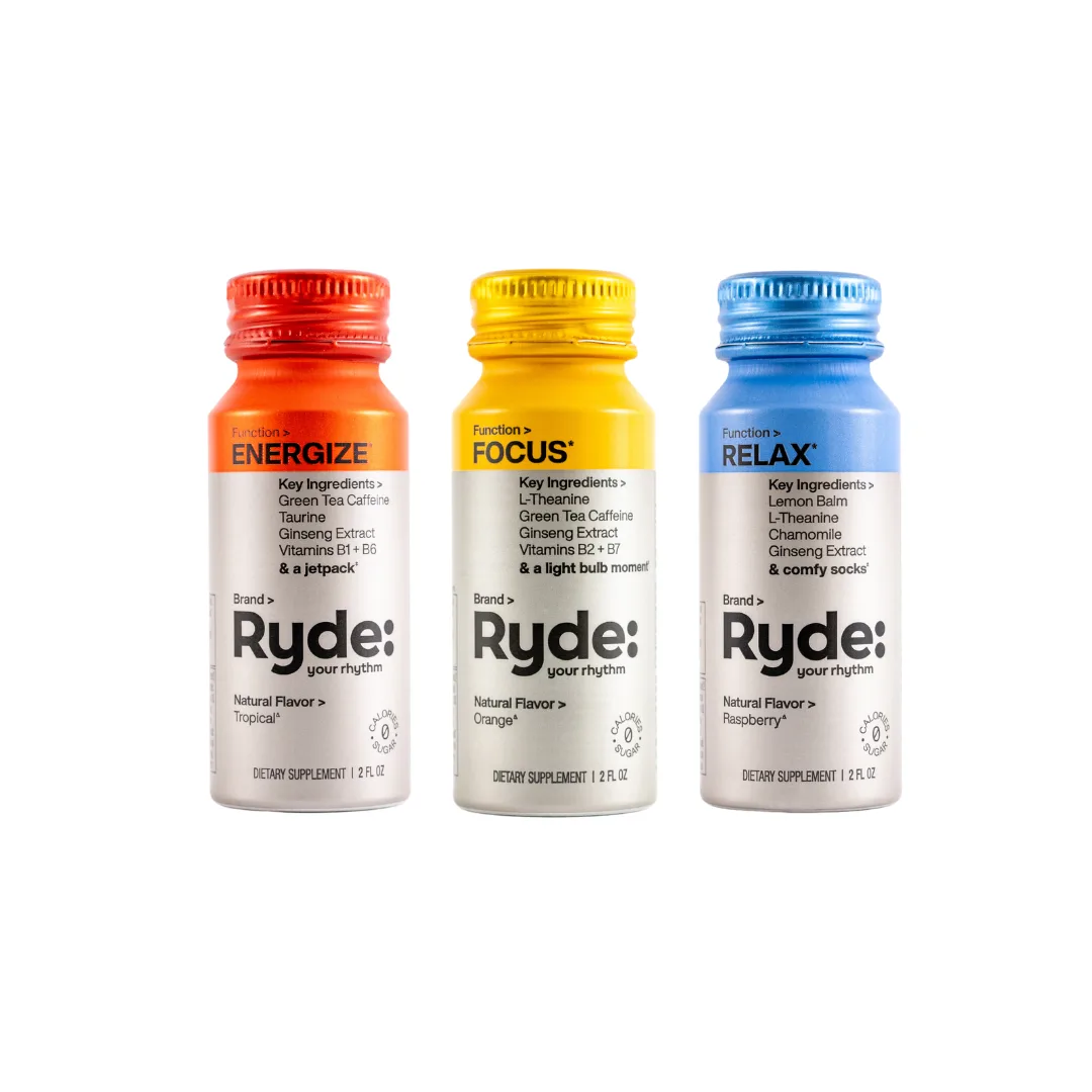 RYDE Shots: Energy/Focus/Relax