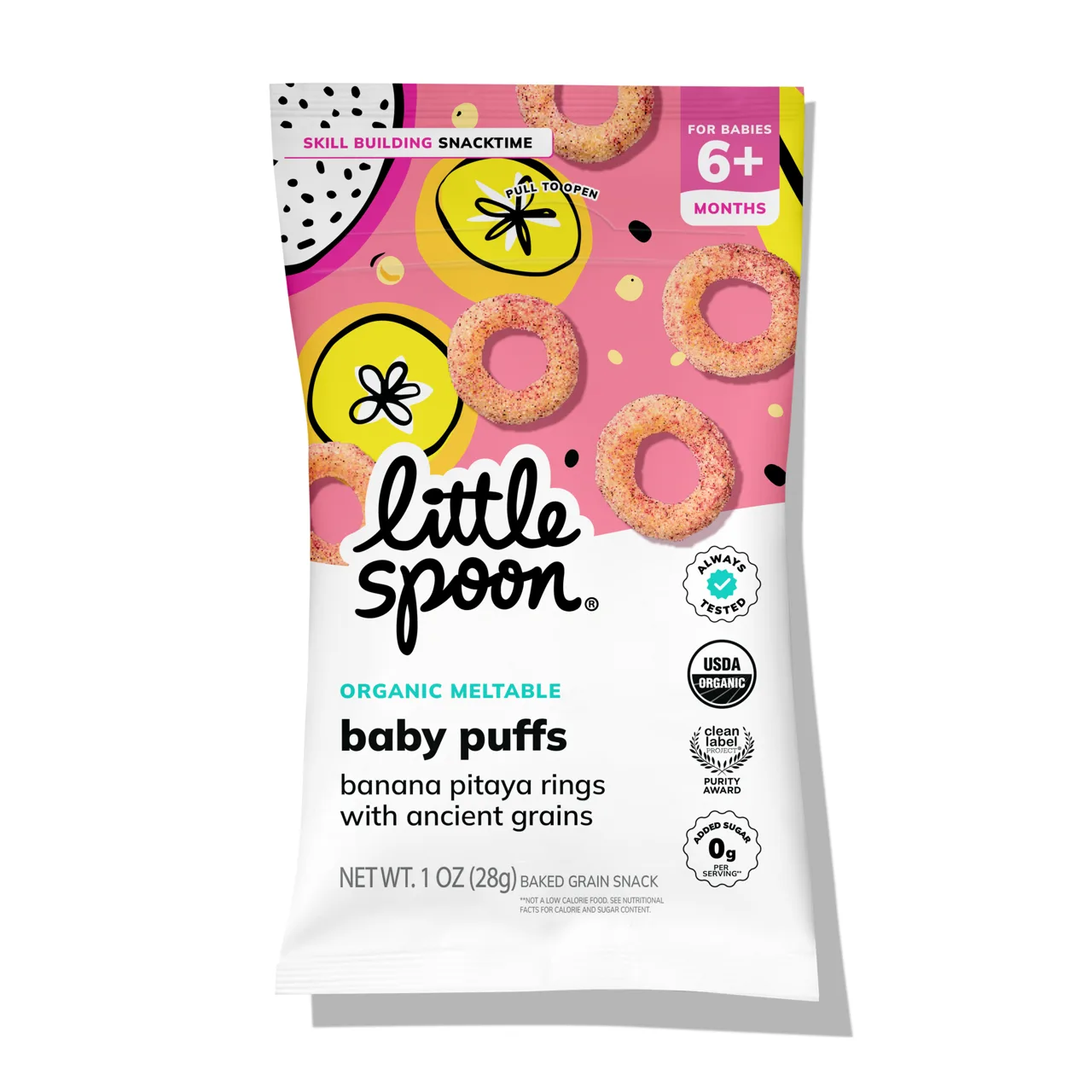 Little Spoon Organic Banana Pitaya Baby Puffs