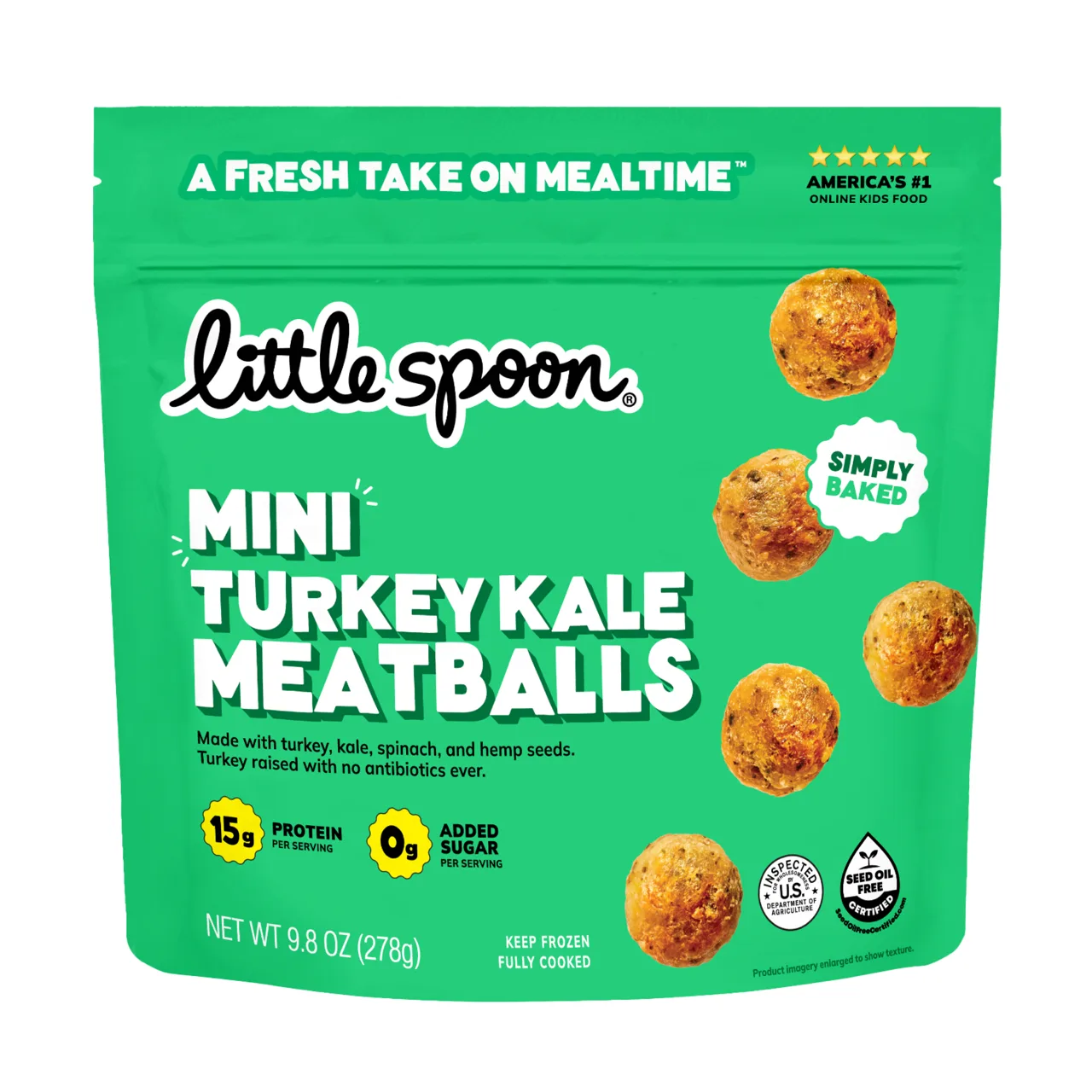 Little Spoon Baked Frozen Turkey Kale Meatballs
