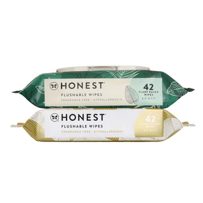 Honest Flushable Wipes 42ct - Featured