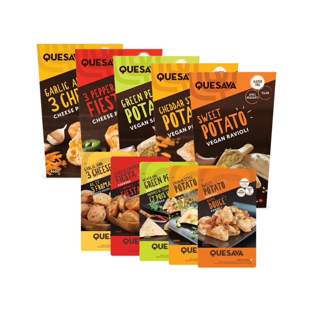 Quesava Cheese Poppers & Plant-based Pockets