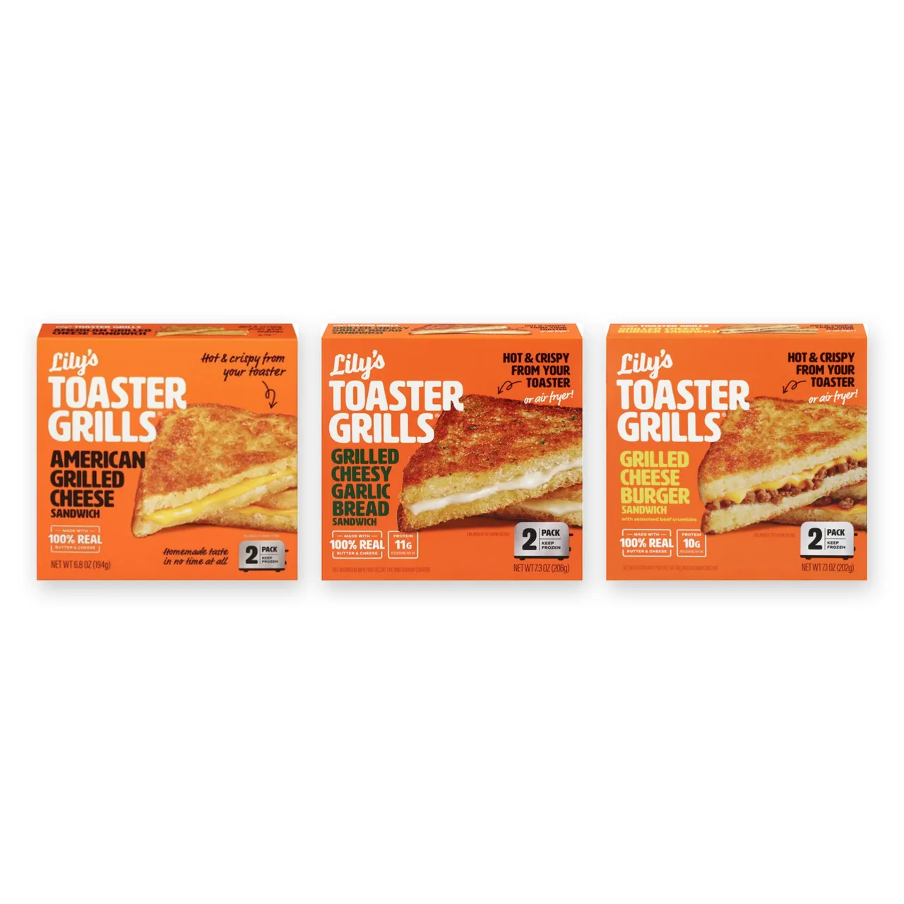 Lily's Toaster Grills Grilled Cheese Sandwiches