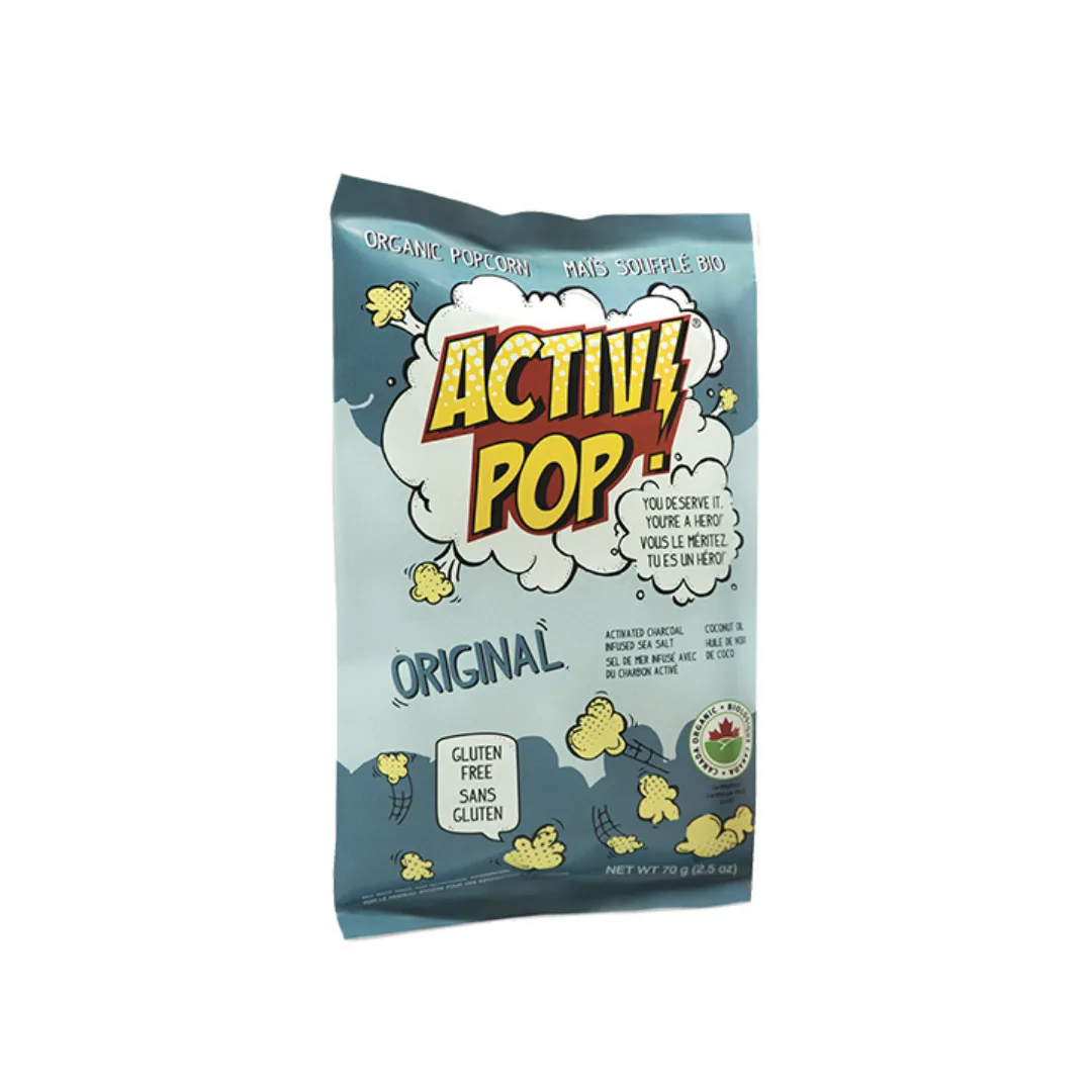 ActivPop Organic Popcorn with Activated Charcoal