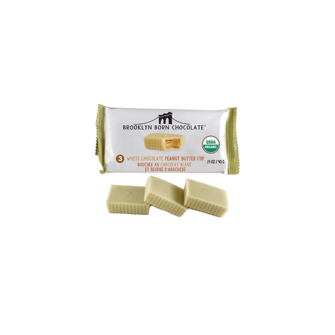 Brooklyn Born Chocolate Organic White Chocolate Peanut Butter Cups