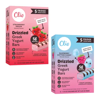 Clio Snacks Drizzled Greek Yogurt Bar - Featured