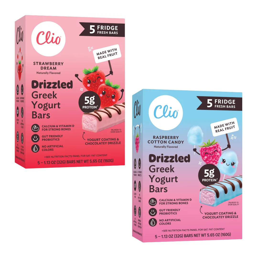 Clio Snacks Drizzled Greek Yogurt Bar