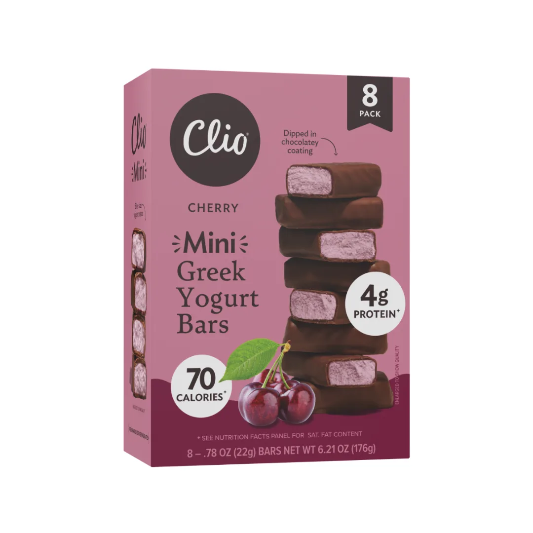 Clio Snacks Cherry Greek Yogurt Bars