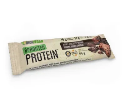 Iron Vegan Double Chocolate Brownie Protein Bar - Featured