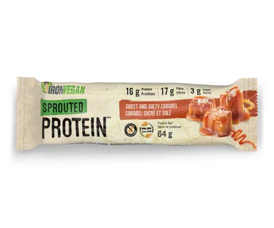 Iron Vegan Sweet and Salty Caramel Protein Bar - Featured