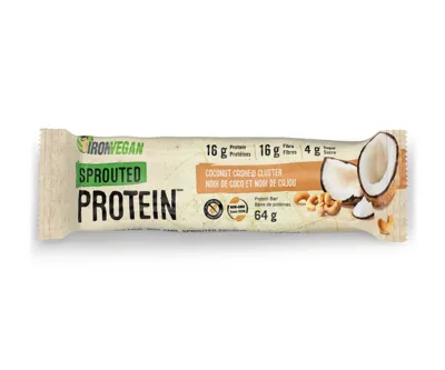 Iron Vegan Coconut Cashew Cluster Protein Bar - Featured