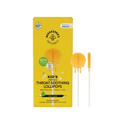 Beekeeper’s Naturals Kids Throat Soothing Pops - Featured