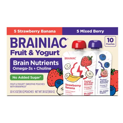 Brainiac Foods Fruit & Yogurt Smoothies - Featured
