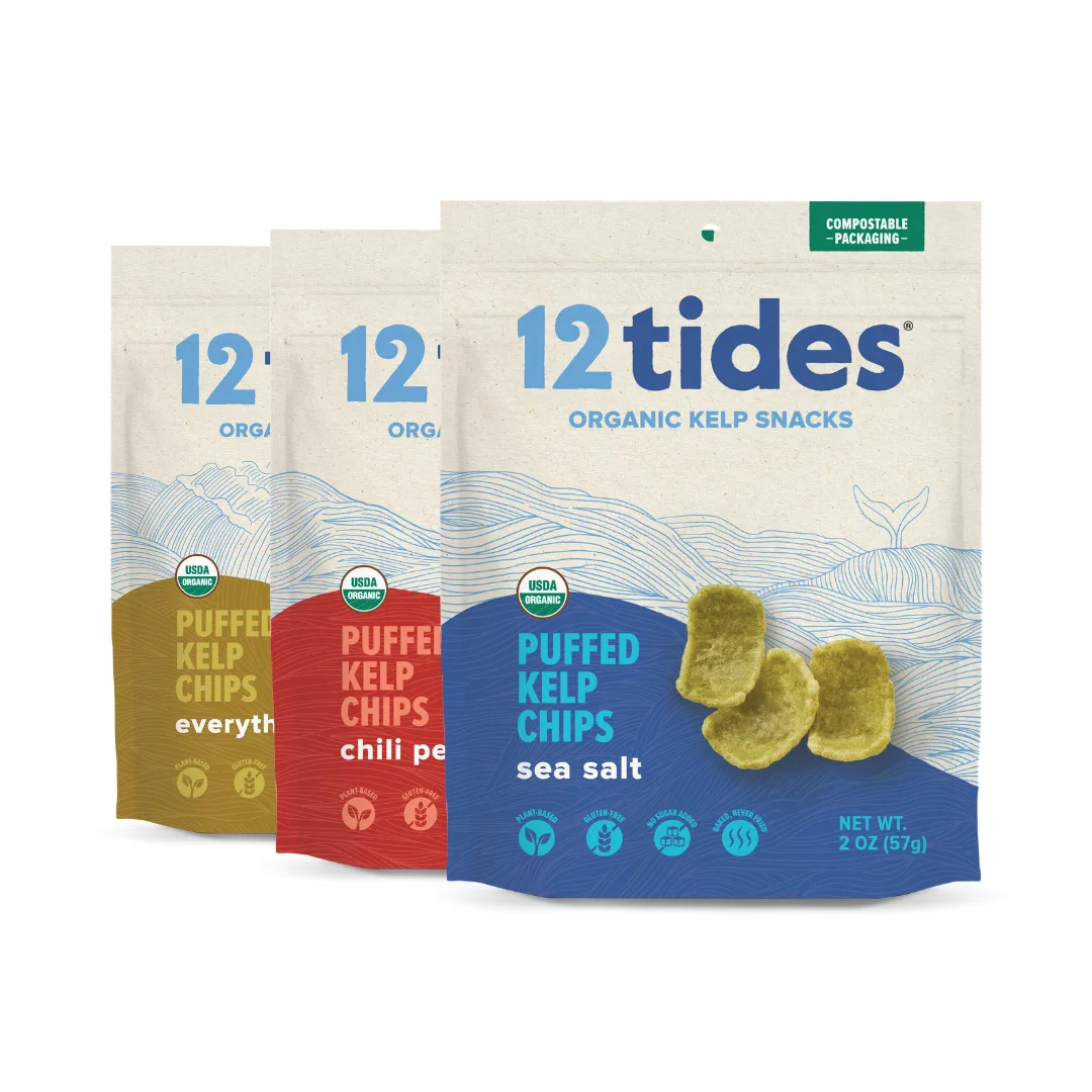 12 Tides Organic Puffed Kelp Chips