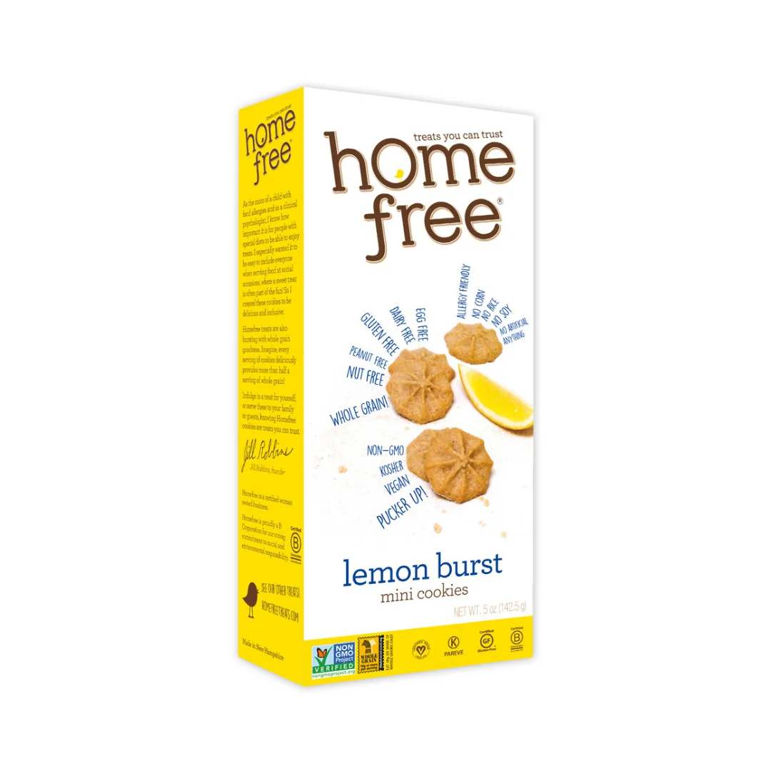 Homefree Whole Grain Mini Lemon Cookies