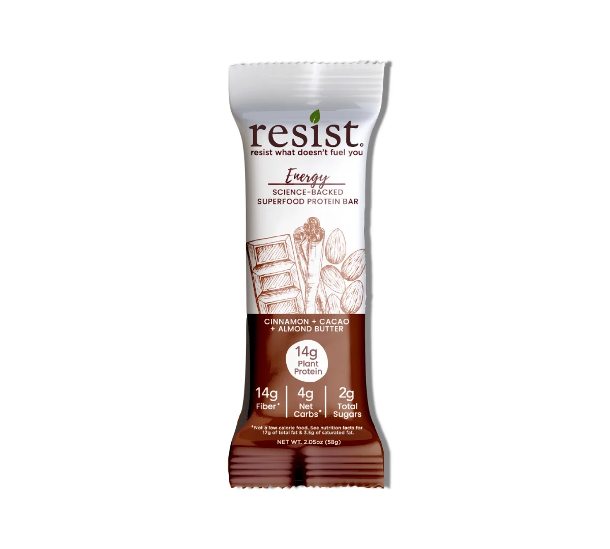 Resist Nutrition Cinnamon + Almond + Cacao + Almond Butter