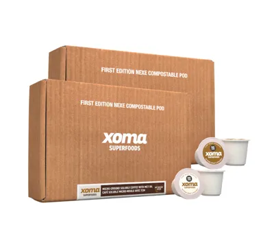 Xoma Superfoods 12-Pack Compostable Coffee Pods - Featured
