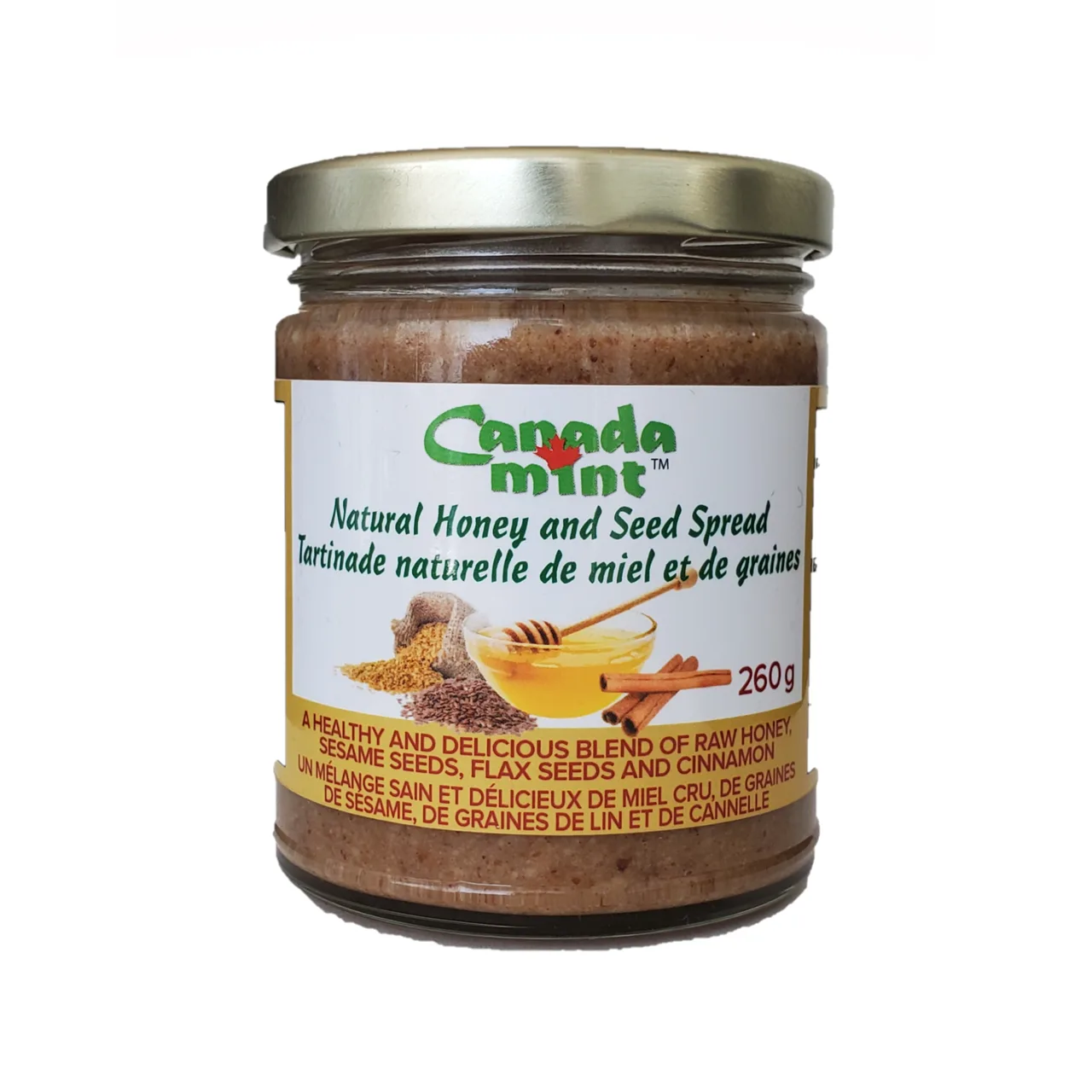 Canada Mint Natural Honey and Seed Spread