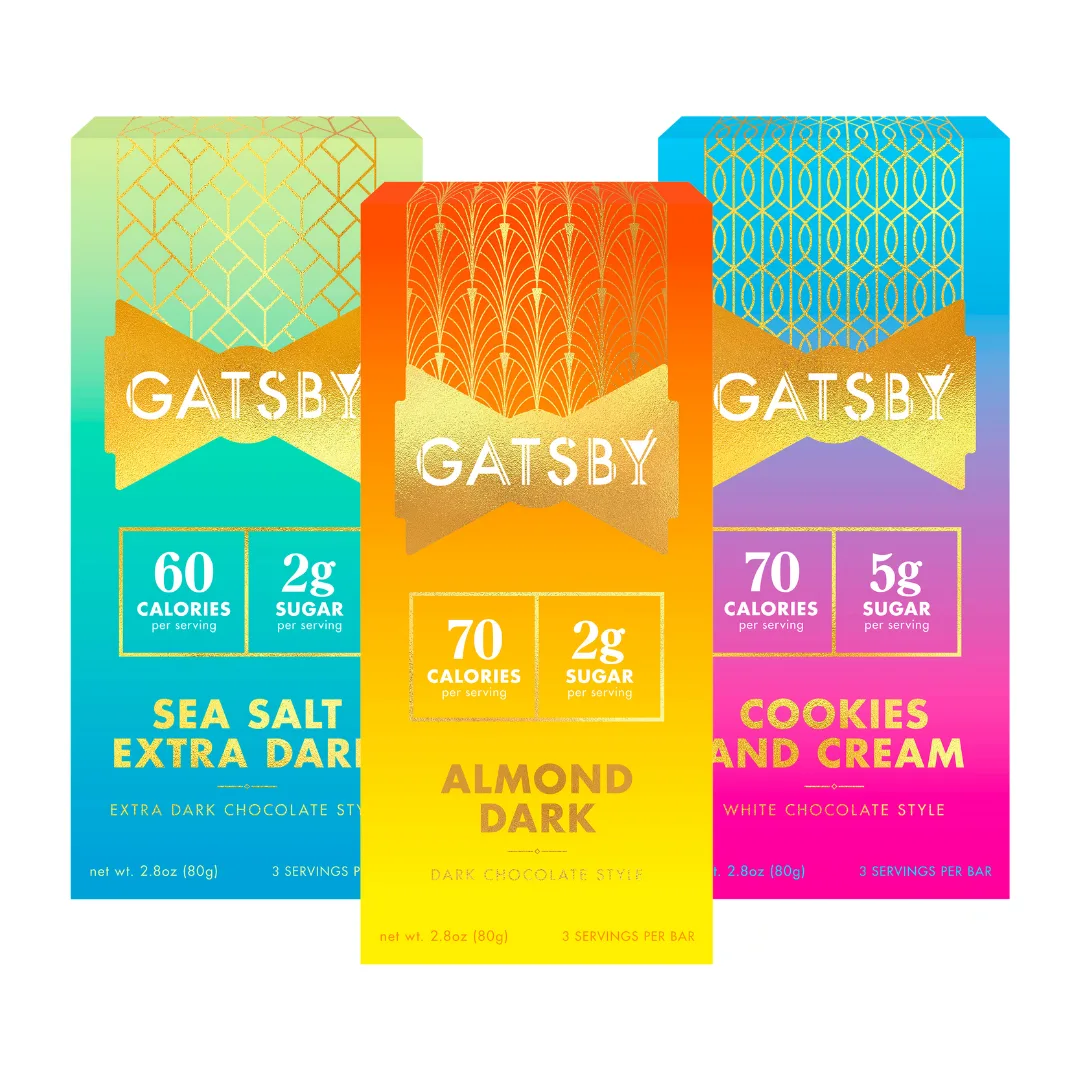 Gatsby Chocolate Low-Calorie Chocolate Bars