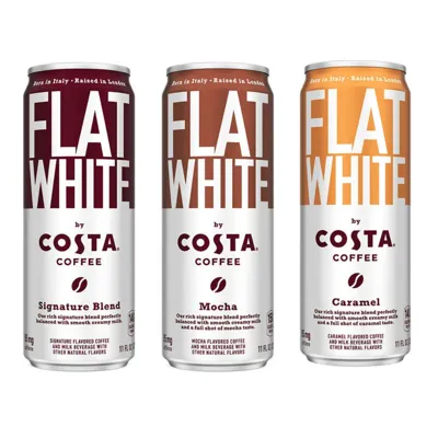 Costa Coffee Flat White Ready to Drink Iced Coffee - Featured