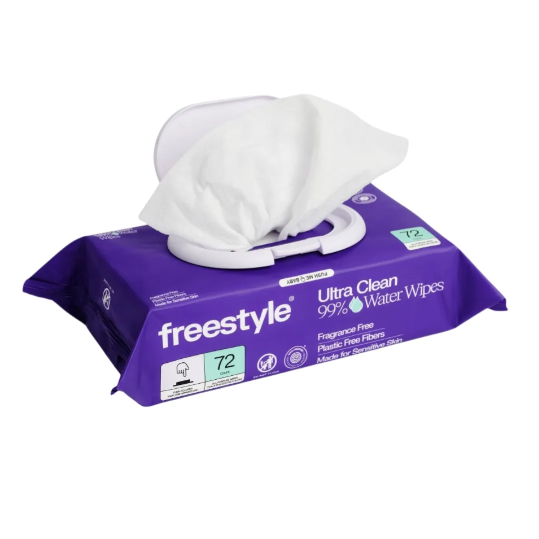 Freestyle 99% Water Baby Wipes 72ct
