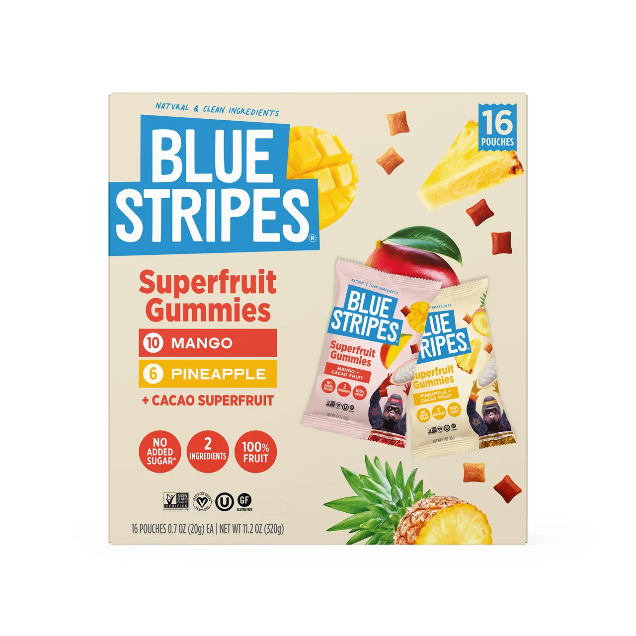 Blue Stripes Superfruit Gummies 16pk